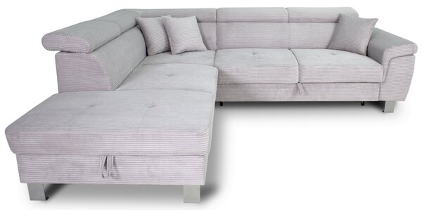 ROHOVÁ SEDAČKA, textil, světle šedá Xora - Sedací soupravy