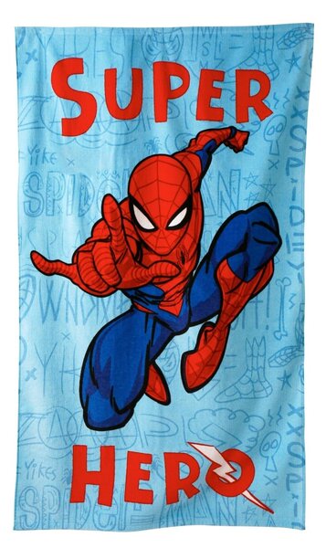 Dětská velurová osuška s potiskem Spiderman® modrá
