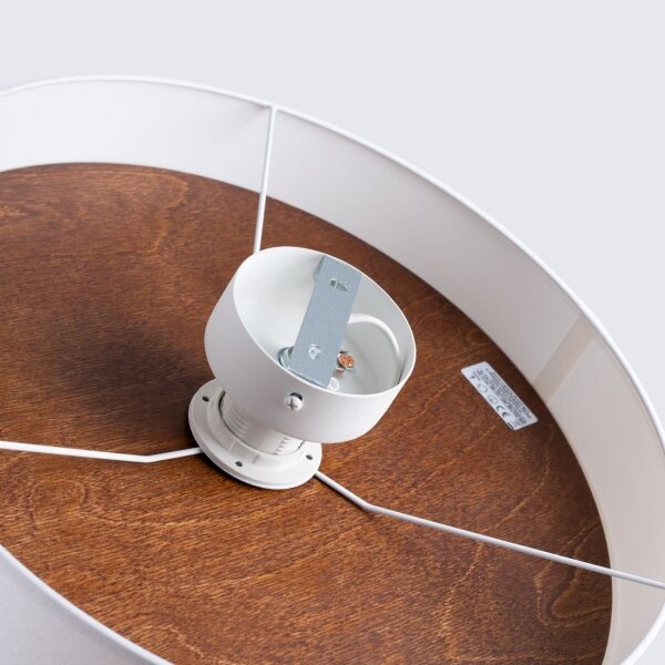 Sollux SL.1392 - Stropní svítidlo TELESTO 1xE27/15W/230V pr. 35 cm bílá/hnědá
