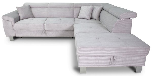 ROHOVÁ SEDAČKA, textil, světle šedá Xora - Sedací soupravy