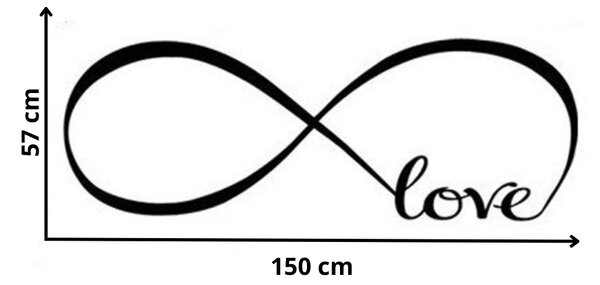 Samolepka na zeď "Love 2" 57x150 cm