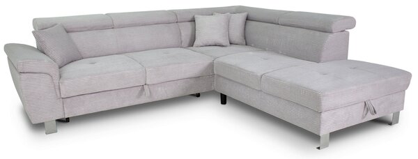 ROHOVÁ SEDAČKA, textil, světle šedá Xora - Sedací soupravy