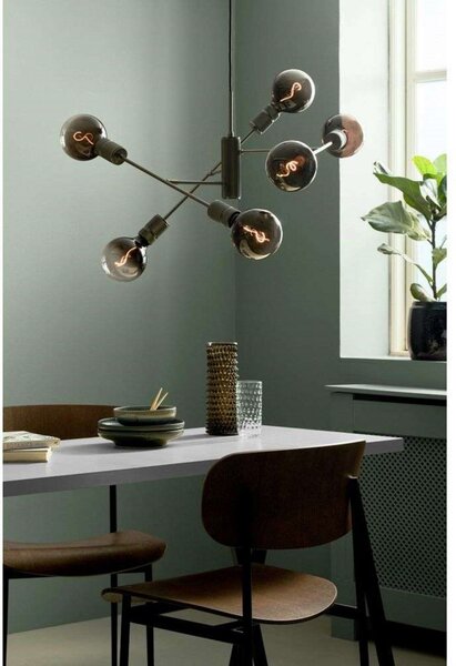 Závěsná svítidlo Halo Design, Černá, Jídelna, Kov