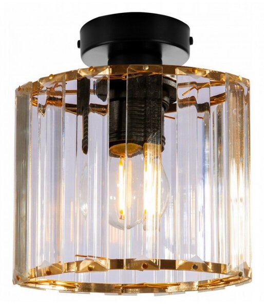 Light Home Stropní svítidlo Plafond Gold Glass Shade