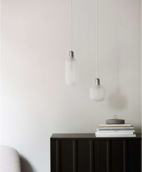 Závěsná svítidlo Normann Copenhagen, Bílá, Obývací pokoj, Sklo