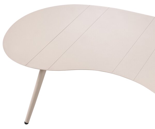 Zahradní konferenční stolek PARORI 65 cm 130 cm Kov Béžová