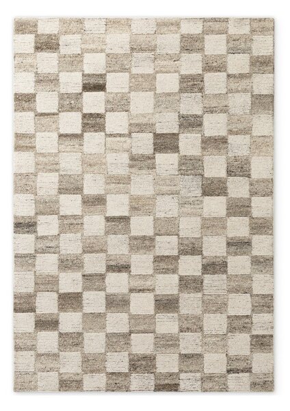 Krémový ručně tkaný vlněný koberec 120x180 cm Boho 1.0 Quadra – Vikosa