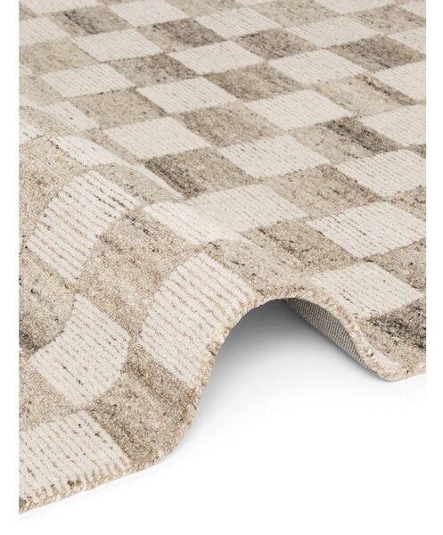 Krémový ručně tkaný vlněný koberec 120x180 cm Boho 1.0 Quadra – Vikosa