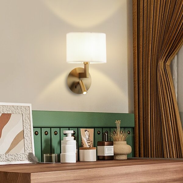 Brilagi - LED Nástěnná lampa DAYA 1xE14/40W/230V + LED/3W bílá/matný chrom