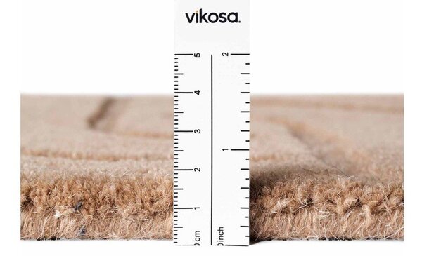 Béžový ručně tkaný vlněný kulatý koberec ø 120 cm Arcura – Vikosa