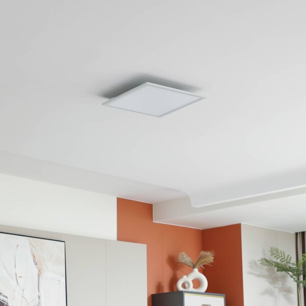 Lindby LED panel Enhife, bílý, 40 x cm, kov, 4 000 K, Bílá / opál, Pracovna / kancelář, Moderní