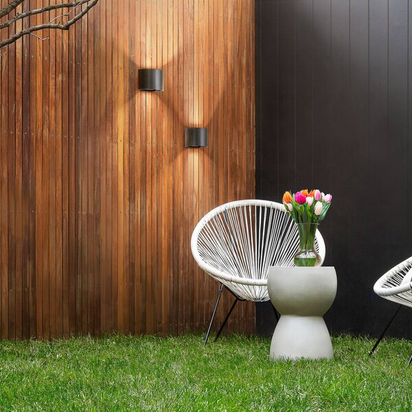 Venkovní nástěnné svítidlo Matteo LED, černé, šířka 14 cm, 2 světla