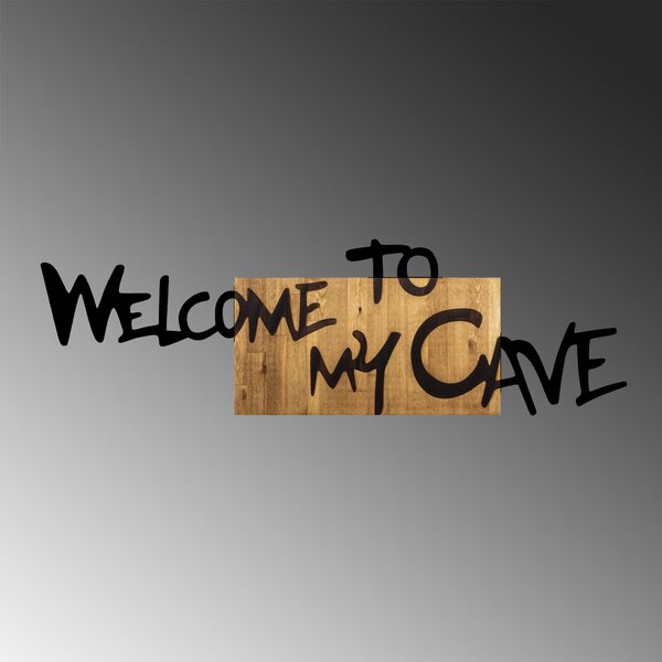 ASIR Nástěnná dekorace dřevo WELCOME TO MY CAVE 128 x 39 cm