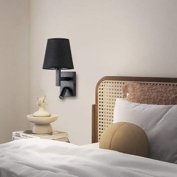 Brilagi - LED Nástěnná lampa DEYA 1xE14/40W/230V + LED/3W černá
