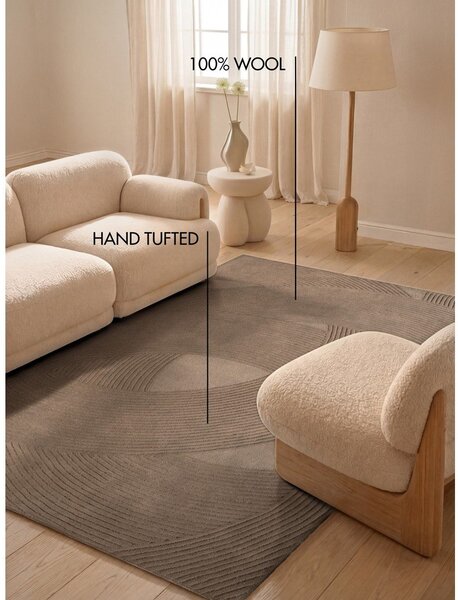 Hnědý vlněný koberec 120x170 cm Kensington Victoria – Ted Baker