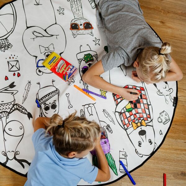 Kobercové omalovánky – Happy Friends Kruh Ø 130 cm