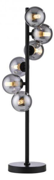 PAUL NEUHAUS JUST LIGHT Kolekce Schöner Wohnen stolní lampa DUBAI, černá, kouřové sklo, šňůrový vypínač 3000K