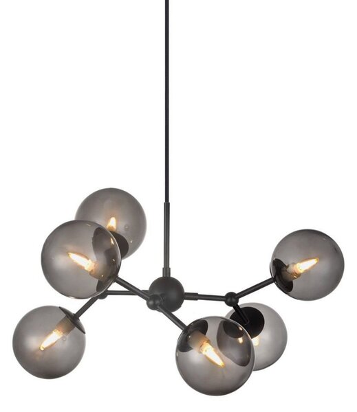 Závěsná svítidlo Halo Design, Šedá, Jídelna, Kov