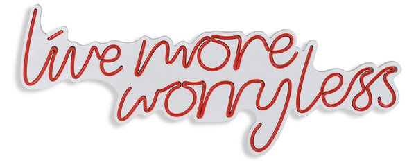 ASIR Dekorativní LED osvětlení červené LIVE MORE WORRYLESS