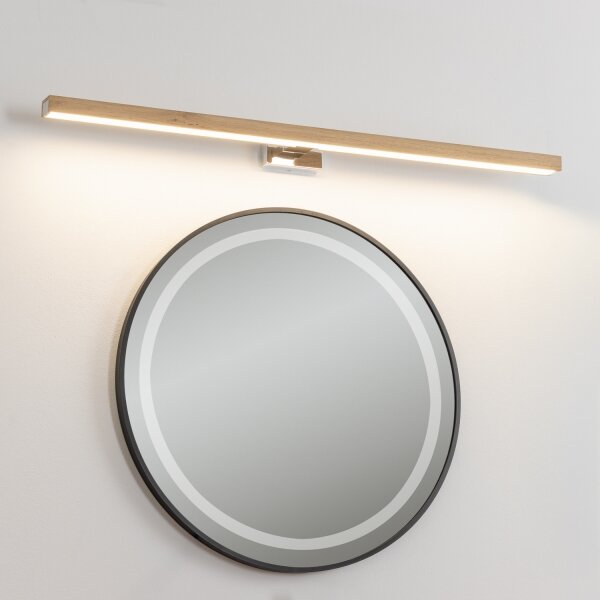 Brilagi-LED Koupelnové osvětlení zrcadla WOODY MIRROR LED/15W/230V IP44 dub/chro