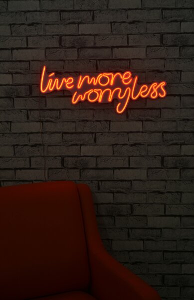 ASIR Dekorativní LED osvětlení červené LIVE MORE WORRYLESS