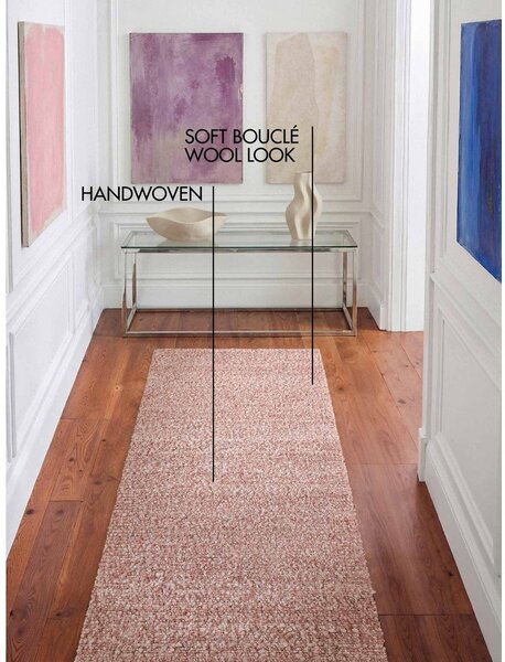 Starorůžový ručně tkaný běhoun 80x300 cm Notting Hill Portobello – Ted Baker