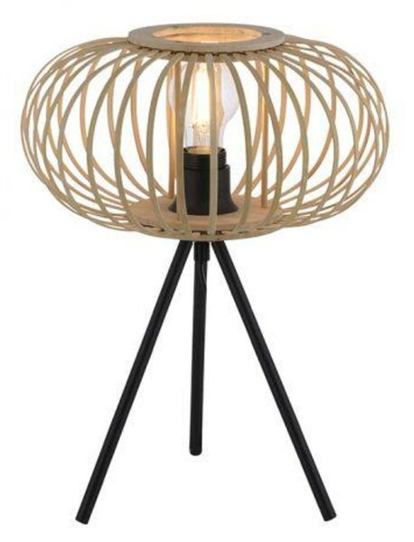 LEUCHTEN DIREKT is JUST LIGHT Stolní lampa, E27 pro LED žárovka vyměnitelné, dřevo