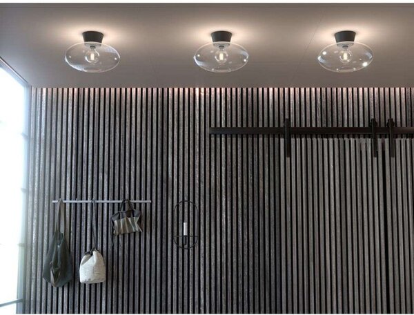 Bullo Stropní Lampa XL Ø38 Matt Black/Clear - Belid