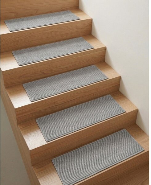Šedé nášlapy na schody v sadě 16 ks 25x65 cm Silio – Vitaus