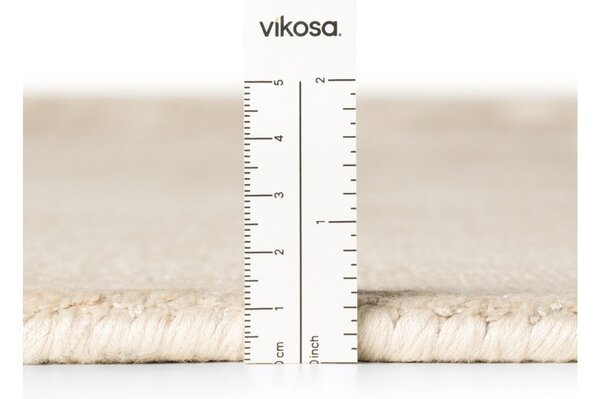 Slonovinový ručně tkaný kulatý koberec z viskózy ø 120 cm Noemi – Vikosa
