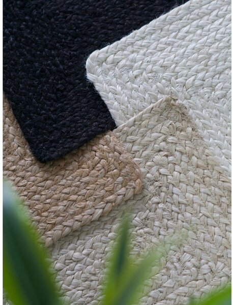 Černý oboustranný/ručně tkaný jutový koberec 60x90 cm Juno – Hanse Home