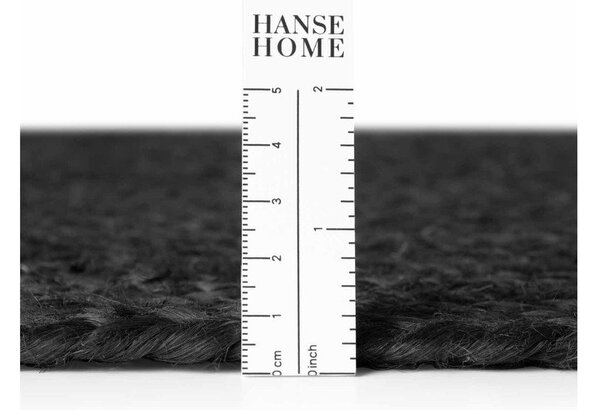 Černý oboustranný/ručně tkaný jutový koberec 60x90 cm Juno – Hanse Home