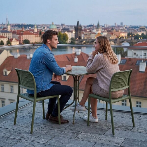 Nardi Plastová židle BORA Odstín: Agave