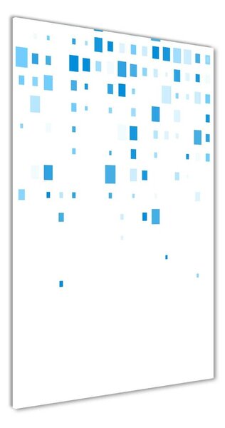 Vertikální Fotoobraz na skle Modré čtverce osv-100521410