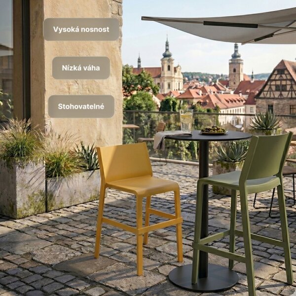 Nardi Plastová barová židle TRILL Odstín: Bianco