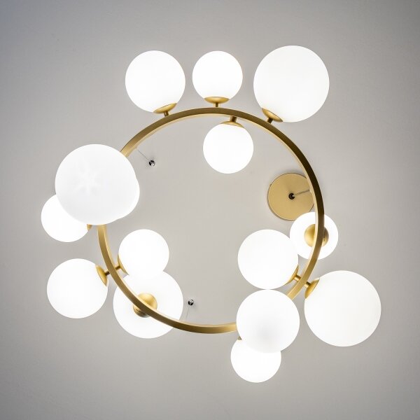 Brilagi - LED Lustr na lanku MILLA 15xG9/3W/230V zlatá/bílá