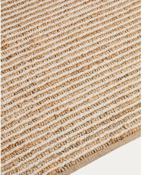 Ručně tkaný jutový koberec v přírodní barvě 160x230 cm Derule – Kave Home