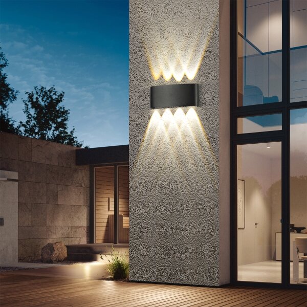 Brilagi - LED Venkovní nástěnné svítidlo FLAREBOX LED/8W/230V černá IP65