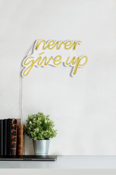 ASIR Dekorativní LED osvětlení NEVER GIVE UP oranžová