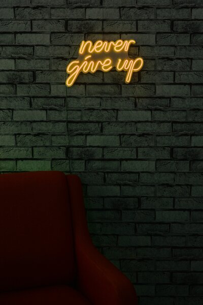 ASIR Dekorativní LED osvětlení NEVER GIVE UP oranžová
