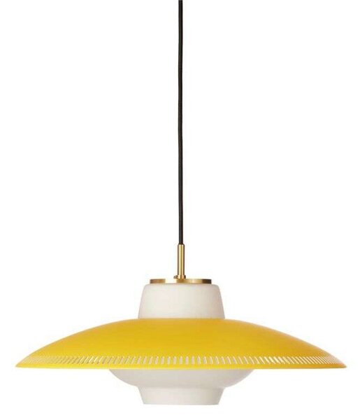Závěsná svítidlo Warm Nordic, Opal Shade, stmívatelné, Žlutá, Jídelna, Kov, Skandinávský