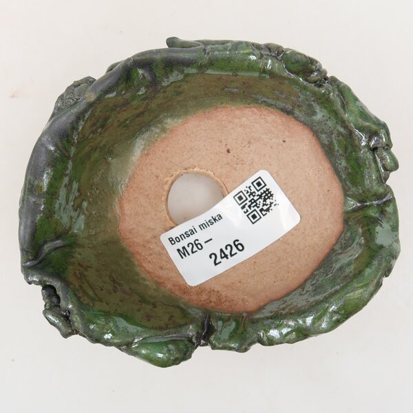 E-bonsai Keramická Skořápka 10 x 8,5 x 5 cm zelená