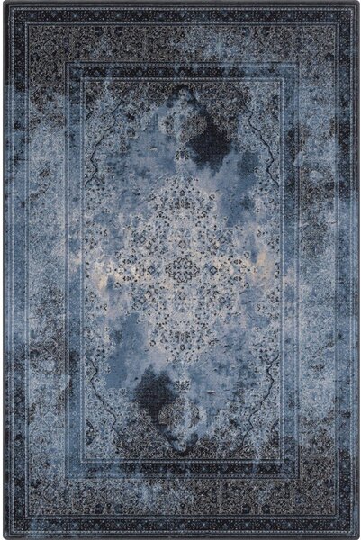 Modrý vlněný koberec 100x180 cm Difida – Agnella