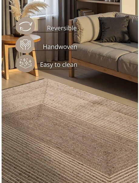 Oboustranný/ručně tkaný jutový koberec ve světle přírodní barvě/v tmavě přírodní barvě 120x170 cm Juno – Hanse Home