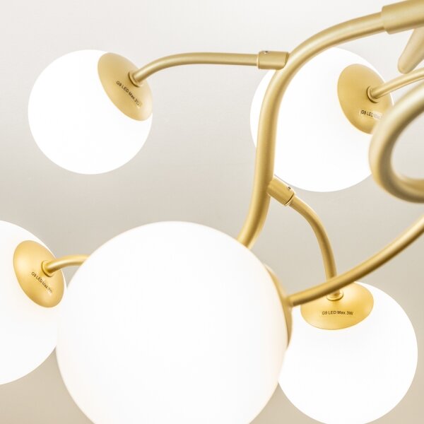 Brilagi - LED Přisazený lustr MISTEL 15xG9/3W/230V zlatá/bílá