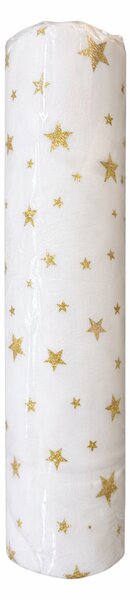 Běhoun sametový s hvězdami bílý 28cm x 3m 8701303B