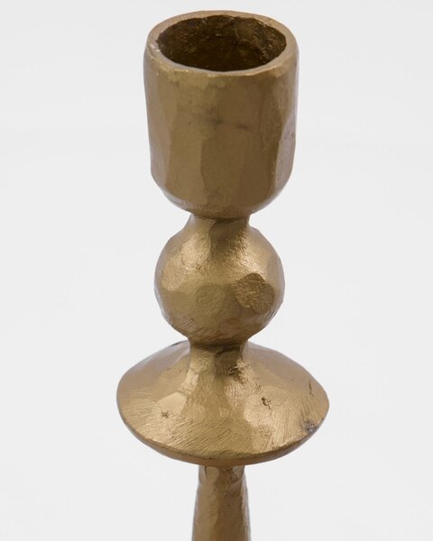 Vysoký kovový svícen Lumi Antique gold