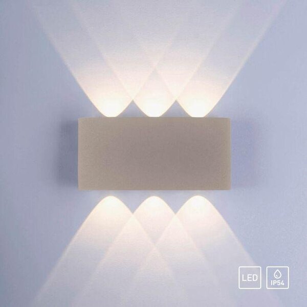 PN 9488-39 LED nástěnné svítidlo CARLO, písková barva, IP54, Up-&Downlight,, 3000K - PAUL NEUHAUS