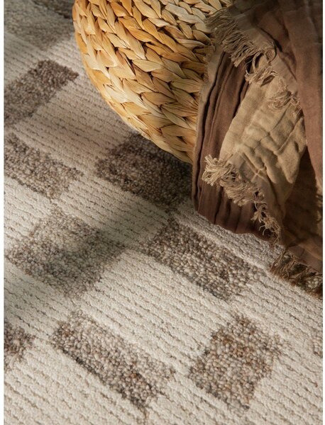 Krémový ručně tkaný vlněný koberec 80x150 cm Boho 1.0 Structa – Vikosa