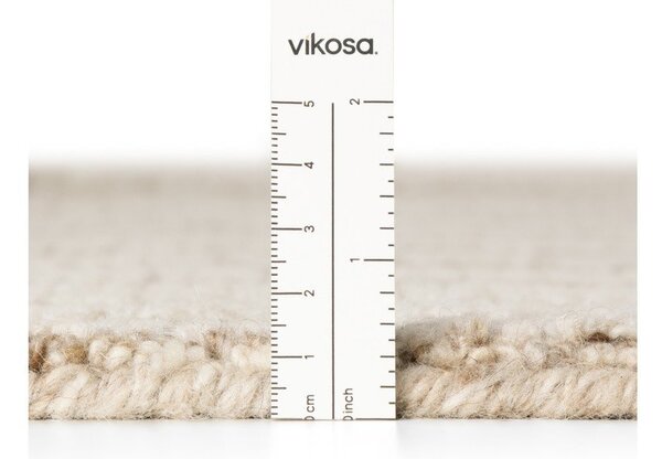 Krémový ručně tkaný vlněný koberec 80x150 cm Boho 1.0 Structa – Vikosa